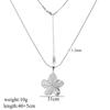 Women's High-End Summer Jewelry Necklace 18k Gold Plated Stainless Steel Pendant Non-Fading Fairy Clavicle Chain Floral Pattern
