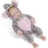 Mini Reborn Dolls Soft Silicone Realistic Closing Eyes Baby Doll Gift for Kids Adults