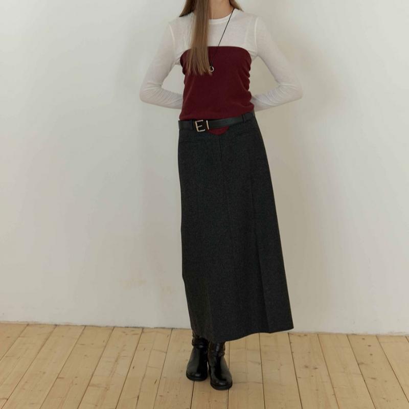 On On Wool Maxi Skirt New5wsa39