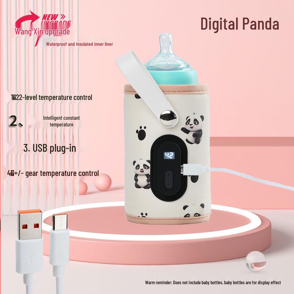 Digital Display Baby Bottle Warmer: Portable Heating Sleeve for Universal Fit