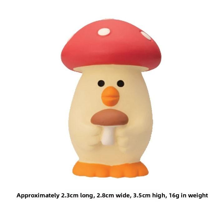 Christmas Resin Art Toys With Festive Mushroom And Cat Designs For Gift Giving