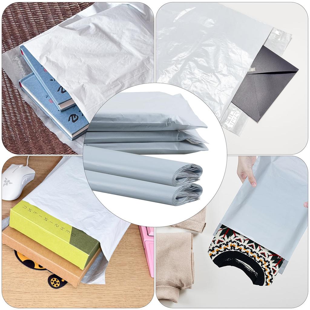 Maiwey B4 Größe Plastik Lieferung 28cm Breit x 35cm Tief 5cm Stark Groß Kompatibel mit DM Klick Lieferbeuteln mit Praktischen Versandbeuteln 100 Stück