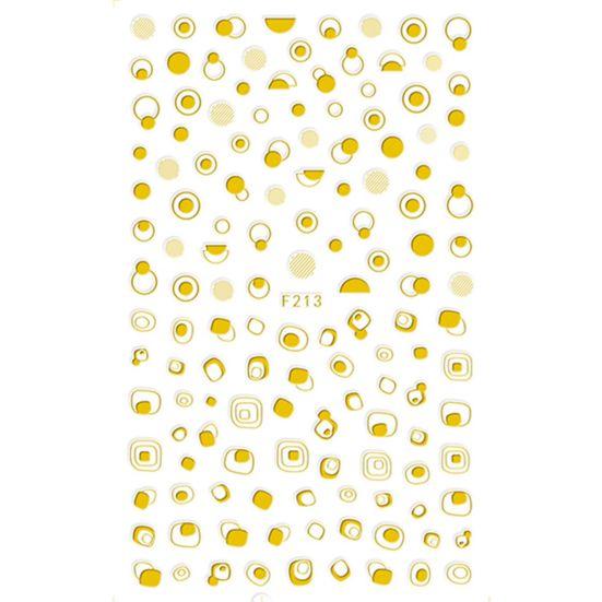 1 Sheet Geometry Feather Arrow 3D Nail Art Sticker Decal DIY Manicure Decor Tool