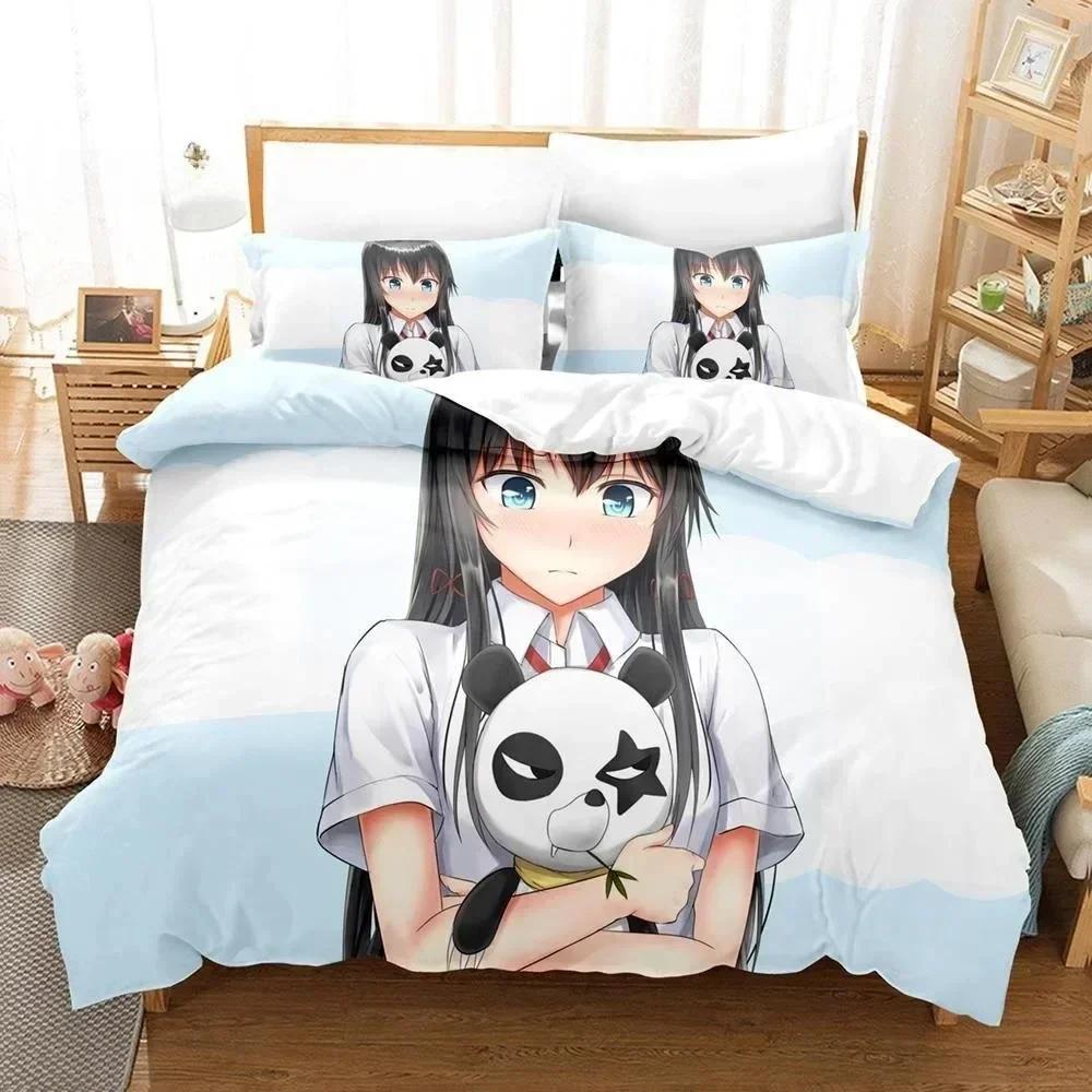 3d Anime My Teen Romantic Comedy SNAFU Bedding Set Single Twin Full Queen King Size Bed Set Adult Kid Bedroom Duvet Cover Sets