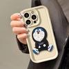 Applicable to iPhone16 mobile phone case, silicone jingle cat bracket 15Promax Apple 14 anti-drop cover, new matte.