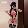 Sexy lingerie onesie e-sports girl sexy sweet girl pure lust temptation high elastic print high fork bikini three points