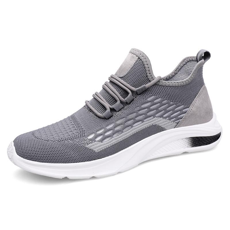 Men s Trendy Flyknit Mesh Breathable Running Shoes - Large Size, Versatile for Spring and Summer. 45