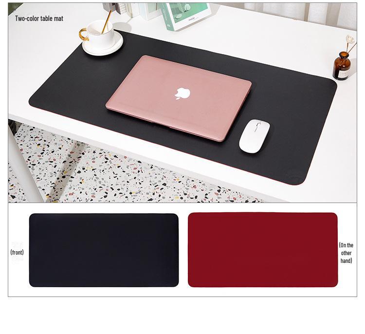 Two-Color Large Waterproof Leather Desk and Mouse Pad for Students and Computers