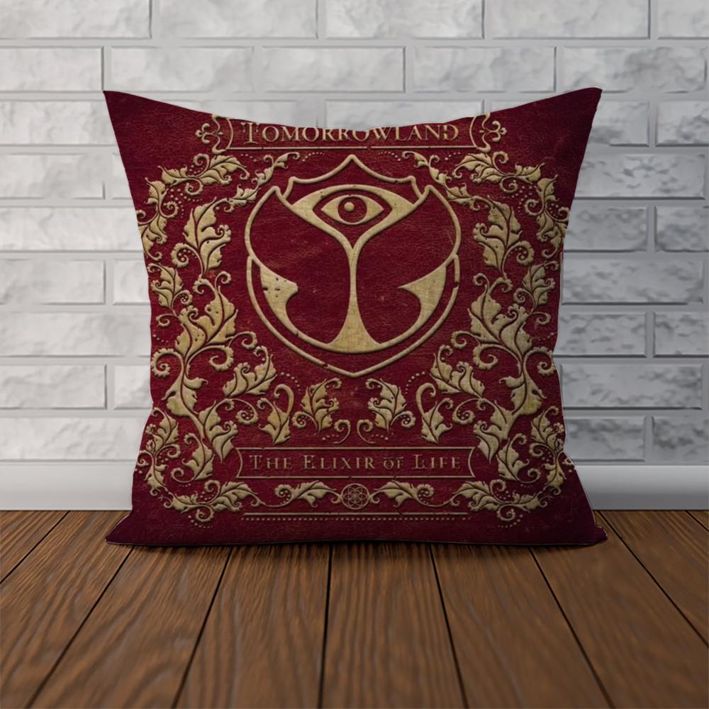 TOMORROWLAND Music Festival Pillow Case For Car Sofa Decorative Home Double-sided Print Plush Square Throw Pillow Cushion Cover