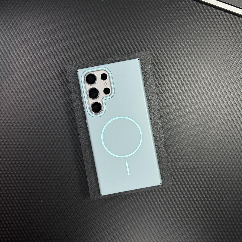 Geeignet für Samsung Galaxy S25ultra Feiner Magnetischer Saugring Handyhülle Matte Hautgefühl Schlicht Sturzsicher S24 Ultradünn