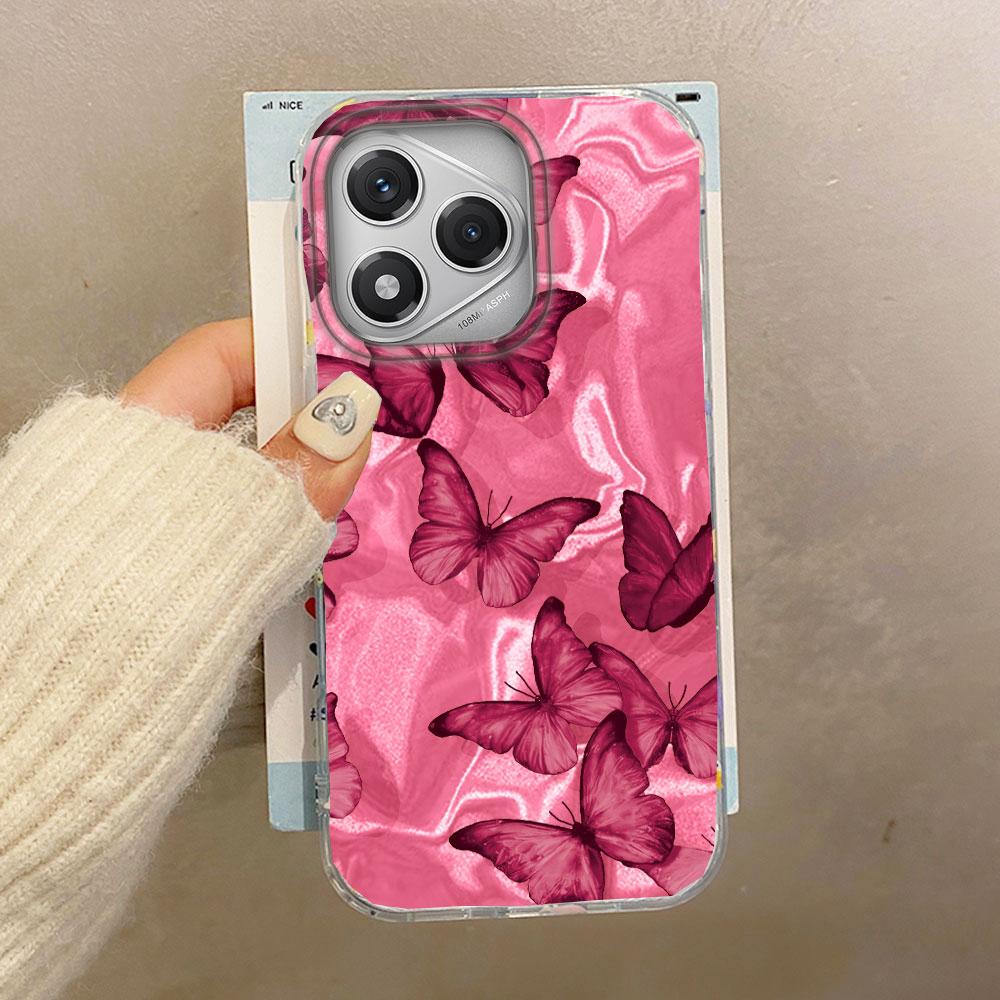 Purple Butterfly Water Wave Texture Phone Case for Honor 400 200 Pro Magic 7 6 5 Lite X9c X9b X9a X8b X8a X8c Silicone TPU Cover