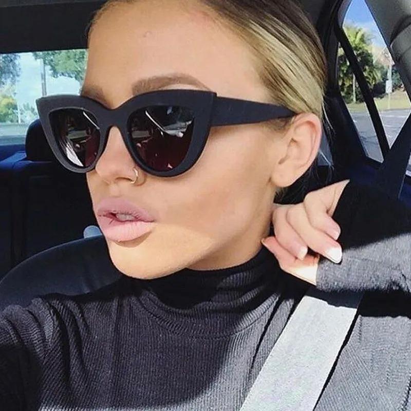 New Cat Eye Fashion Sunglasses Woman Vintage Luxury Brand Designer Black Glasses Sun Glasses For Female UV400 Eyewear Shades