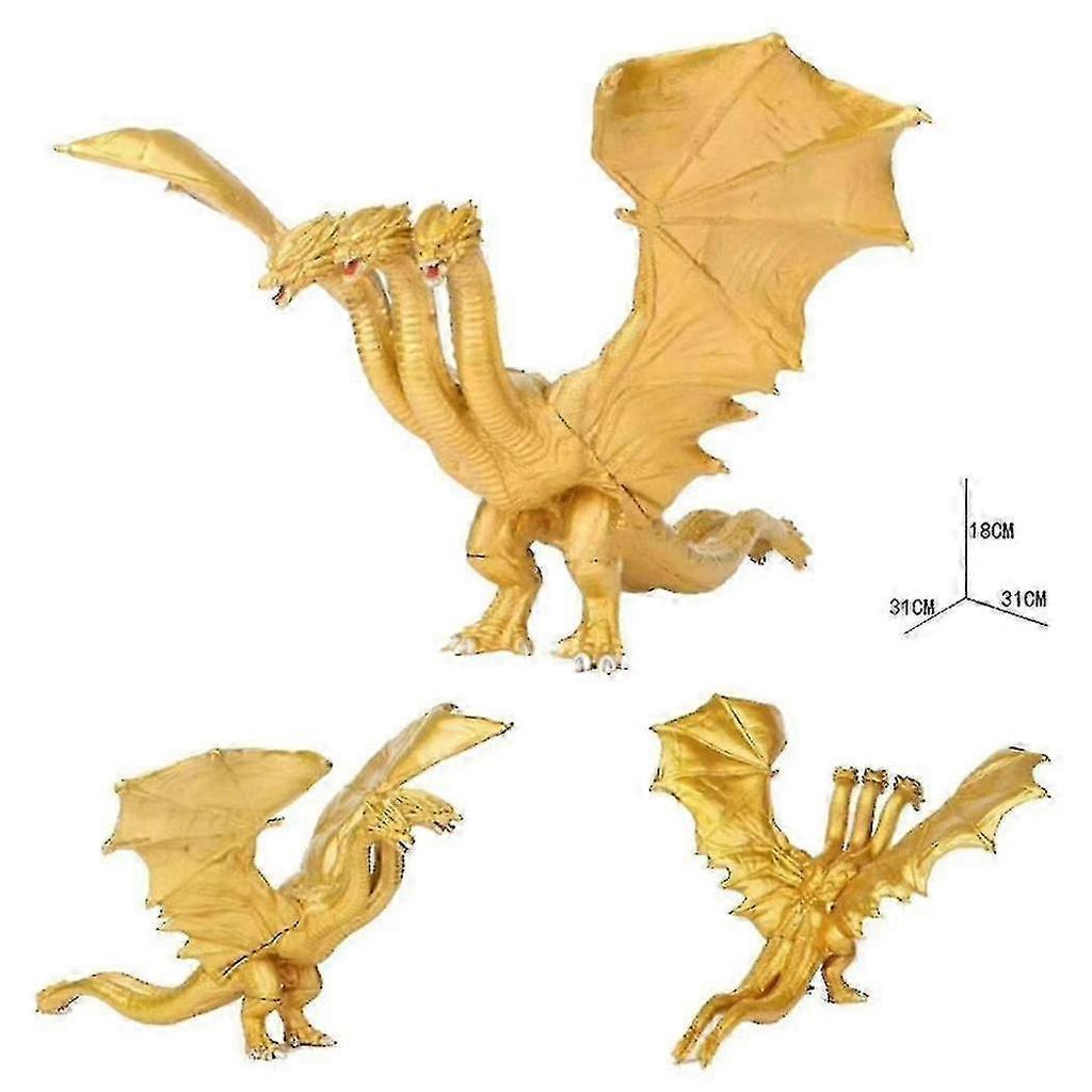 25-26 King Ghidorah Χρυσός Τρικέφαλος Δράκος - Συλλεκτική Φιγούρα Δράσης από PVC