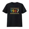 Birthday Classic of 1987 Original 37th Retro T Shirt Vintage Washed Soft Fashion Versatile Breathable Graphic Stretched Unisex