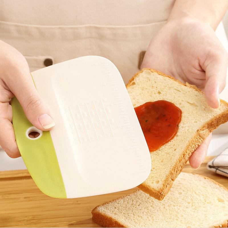 Dough Scraper Bowl Scraper Bread Cream Cake Pizza Cutter Bench Scraper Dough Cutter DIY Baking Kitchen Cooking Tools With Scale