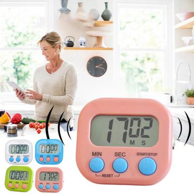 Temporizador magnético lcd digital contagem regressiva cronômetro portátil com suporte cozinhar cozimento esportes despertador