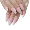 Wearing Nail Art Patch Finished Short Ballet Nail Pink Simple Gradient Color Fake Nail Gradient