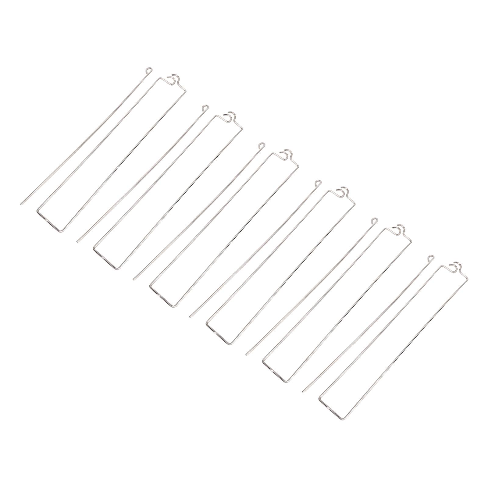 

6 шт. зажимных направляющих для крыльев для гриля куриных крылышек из нержавеющей стали, плоская вилка для барбекю для куриных крылышек