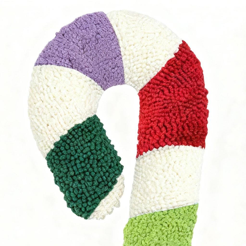 Christmas Candy Cane Pillow Plush Cushion Christmas Home Decor Soft Throw Pillow For Kids Adults Sofa Couch Bed Living Room