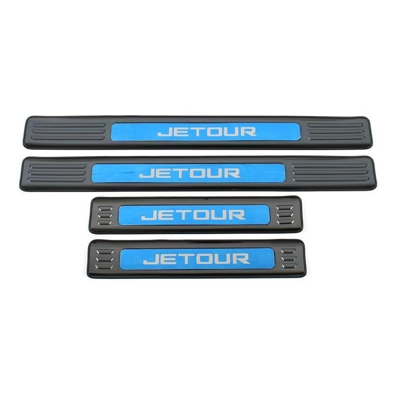 For Jetour Traveler T2  2024 Stainless Steel Door Sill Scuff Plate Pedal Protector Anti-scratch Cover Car Trims Accessories