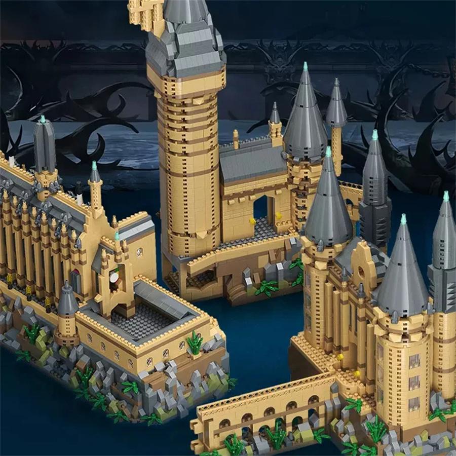 Creative Design Medieval Magic Castle Custom Creation Micro Bricks School Architecture Palace Model Building Up Cubes Set Gifts for Kid Assembly