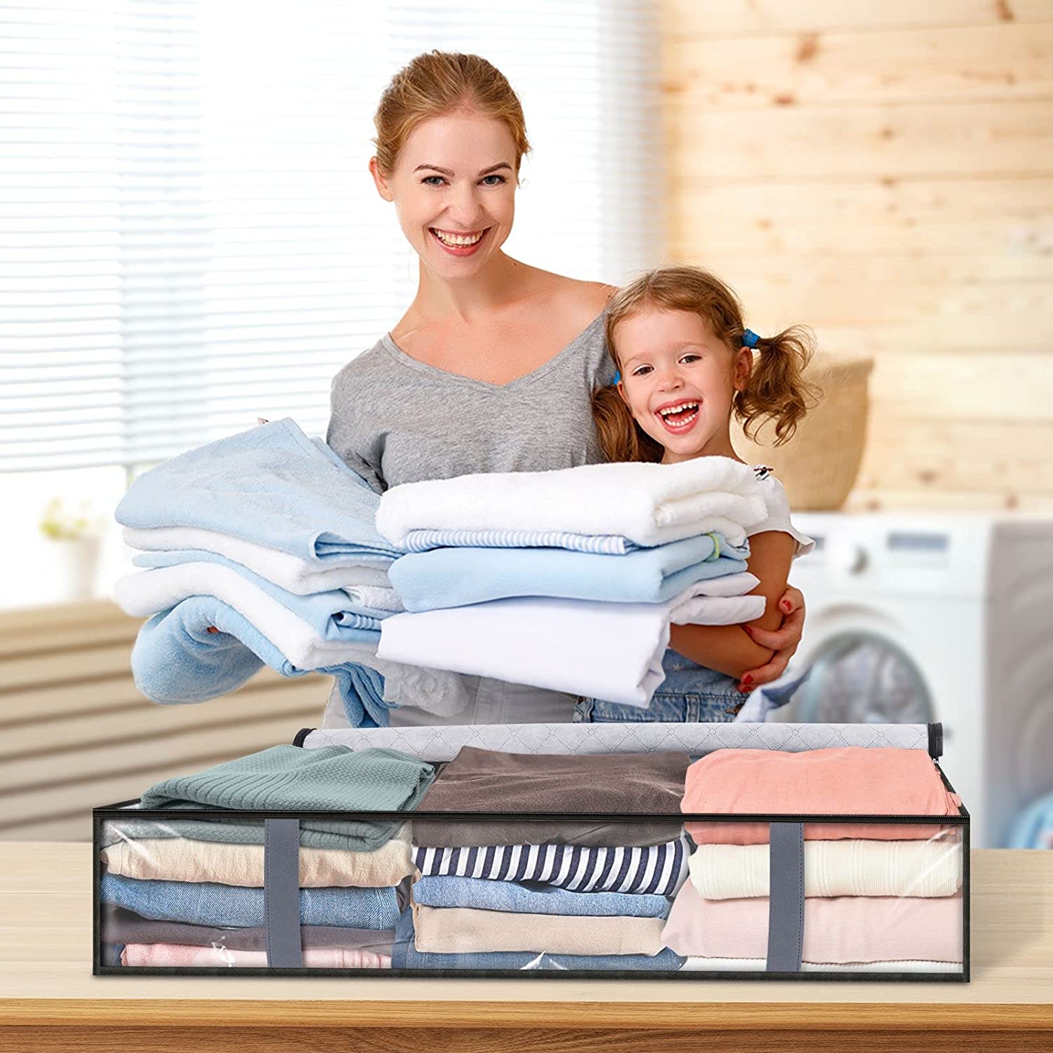 

Сумки для хранения, хранилище для одежды, контейнеры для хранения под кроватью с прочными ручками, контейнеры большой емкости для одежды, постельных принадлежностей и игрушек