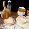 Solid Wood Dough Press Tool Quick Easy Dumpling Skin Presser Home Dumpling Wrapper Skin Making Mold Kitchen Pastry Baking Tools