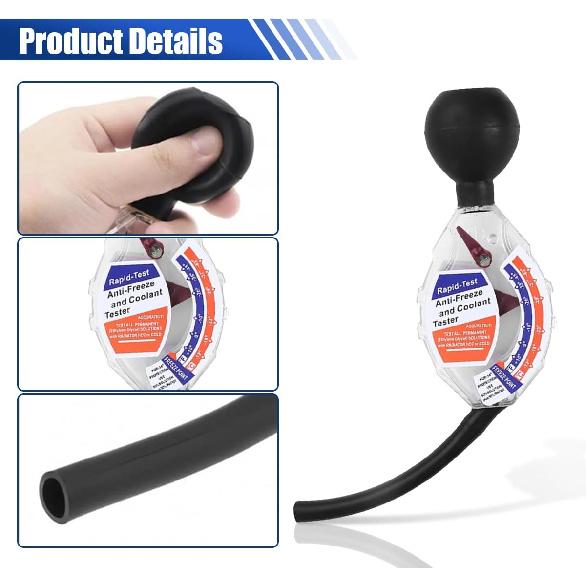 Antifreeze Coolant Tester, High Accuracy Dial Type Coolant Hydrometer Testers, Universal Car Battery Liquid Densitometer Automotive Antifreeze Tester