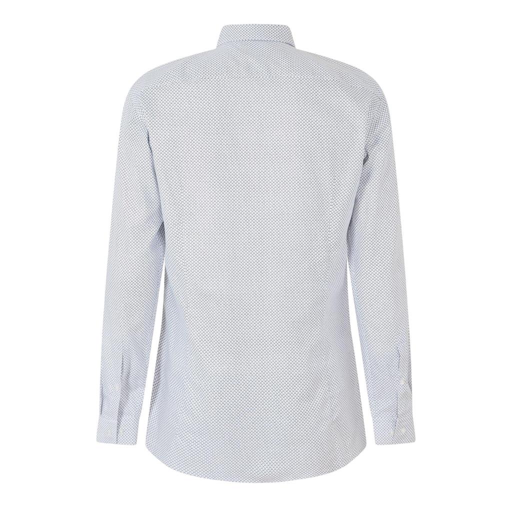 Hugo Mens Microprint Oxford Long-Sleeved Formal Shirt