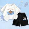 2pcs T-shirt Shorts Set for Children Capybara Fashion Unisex Short Sleeved Shirt Pants Suit BoysGirls 2026 Summer New Suits