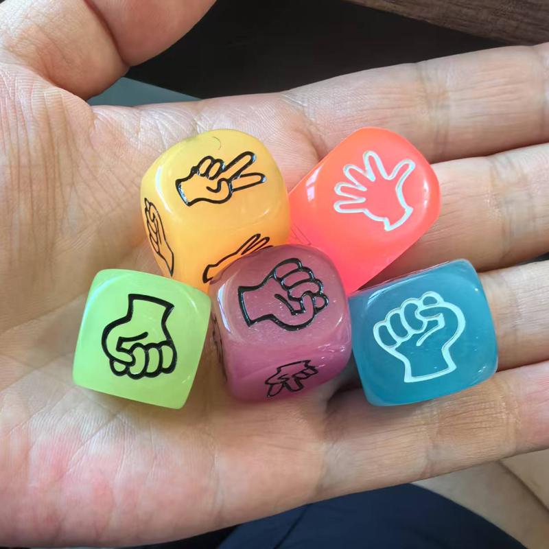 

5PCS Finger Guessing Game Dice 20MM Rock Paper Scissors KTV Bar and Family Party Props Adults Kids Novelty Toys Funny Gifts