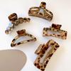Elegant Leopard Print Resin Grab Clip Large Acetate Hair Clip Hair Pins for Women Girl Hair Accessories HairStyle Make