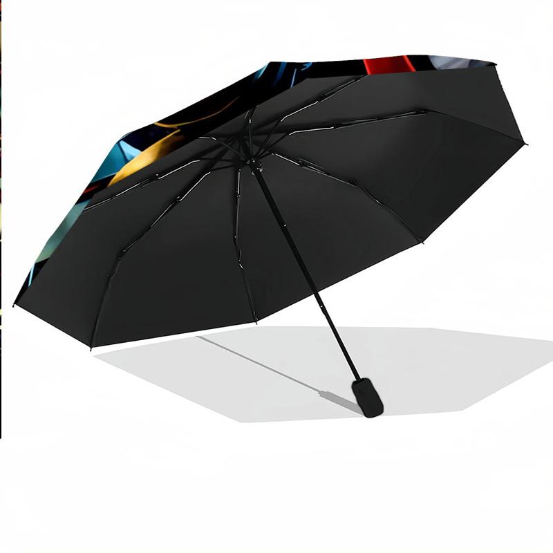 Terrifier Art the Clown Winddichter Automatischer 8-Rippen-Faltregenschirm Tragbarer Outdoor-Sonnenschirm