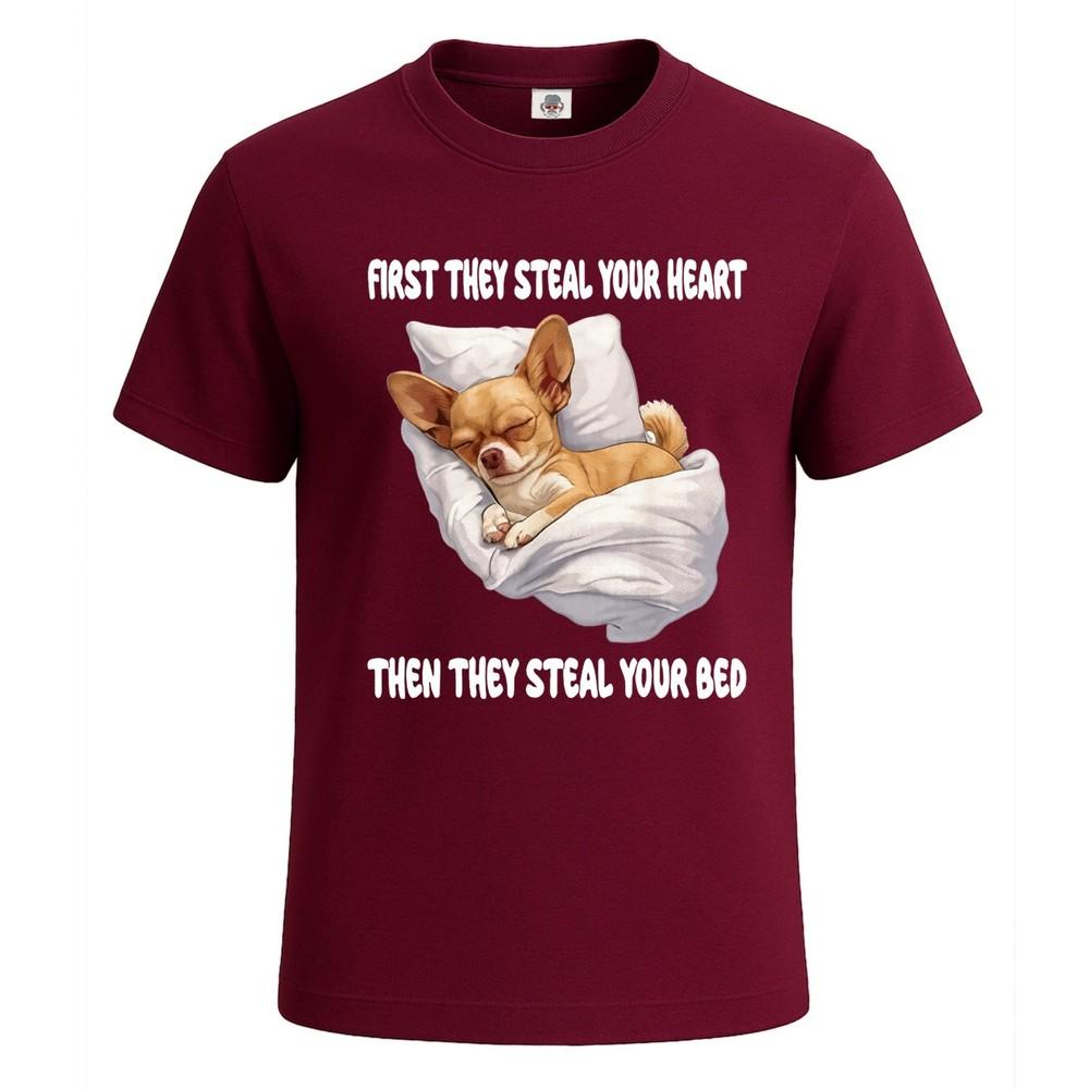 First they steal your heart graphic mens t shirt funny novelty party gift top 2XL