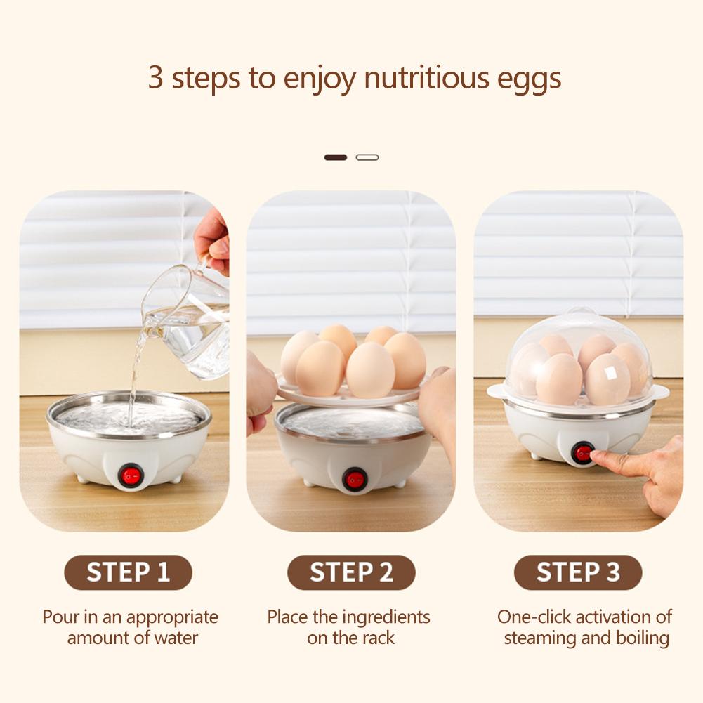 Multifunktionaler Mini-Eierkocher Ein-Knopf-Elektrischer Eier-/Mais-/Süßkartoffel-/Milchkocher Schnelles Frühstück Küchengeräte Kinderbedienbar