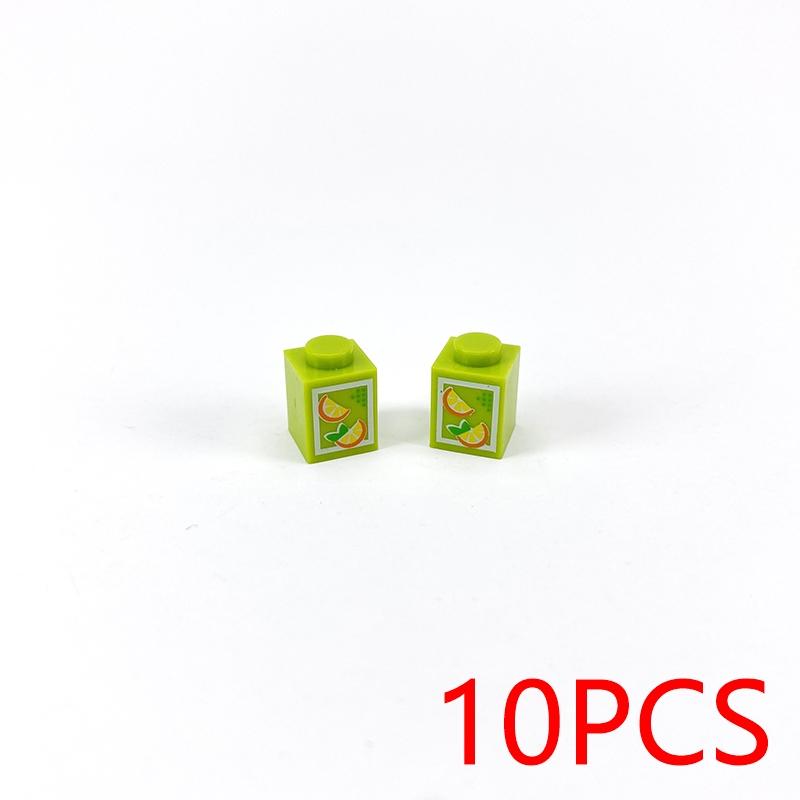 MOC Printed Tile ToyCompatible Brick Accessories Building Blocks City PC Phone Clock Pizza Parts Bricks Children Kids