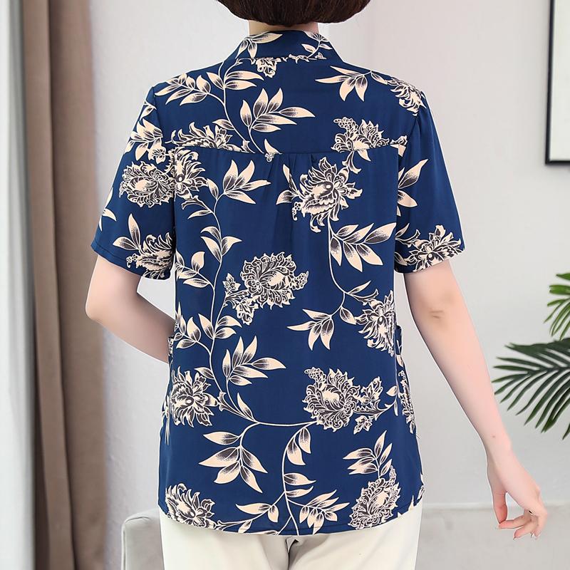Summer Plus Size Shirts Women's Elegant Short Sleeve Summer Ladies Tops