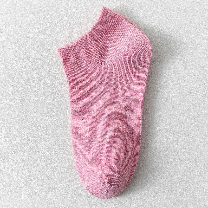 Women's Solid Color No-Slip Low-Cut Socks - Spring/Summer Thin Cotton Invisible Ankle Socks