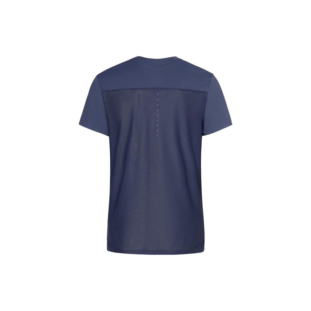 Li Ning T Shirts Men's Ink Blue Crew Neck Moderate Other ATSSS983-1