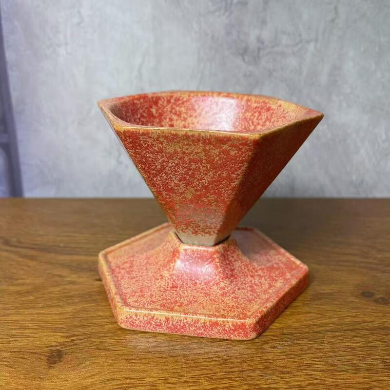 OLOEY Retro Coarse Pottery Hexagonal Coffee Mug