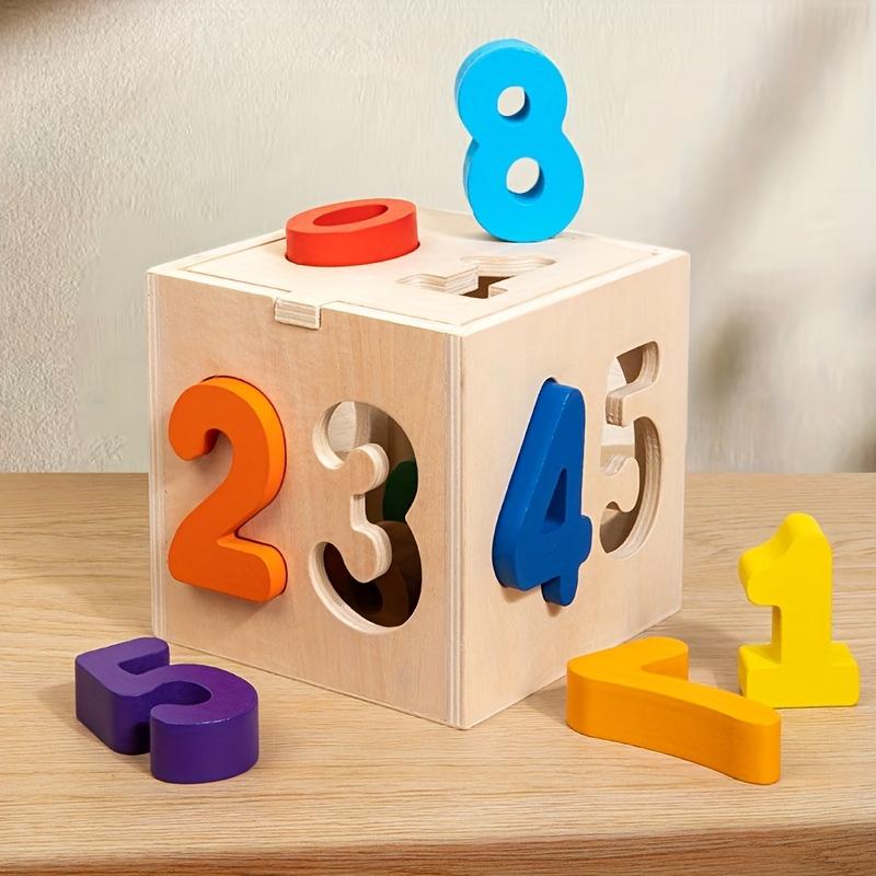 And Toddler Number Shape 0-9 Matching Blocks for Intelligence Box Early Education Educational Toys