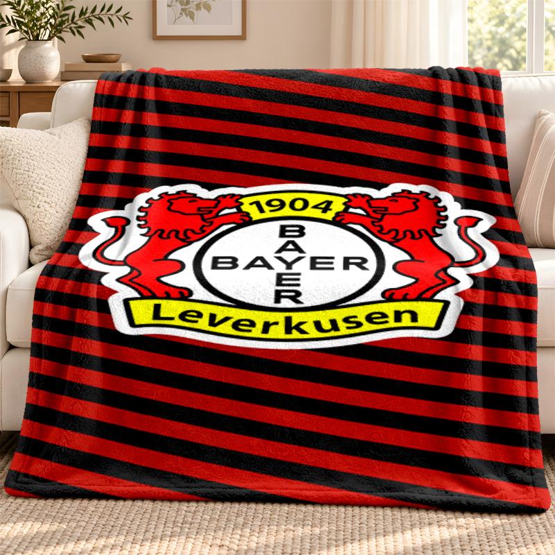 Bayer Leverkusen blanket Flannel Blanket Soft Cozy Plush Throw for Sofa Bed Lightweight Home Decoration Outdoor camping