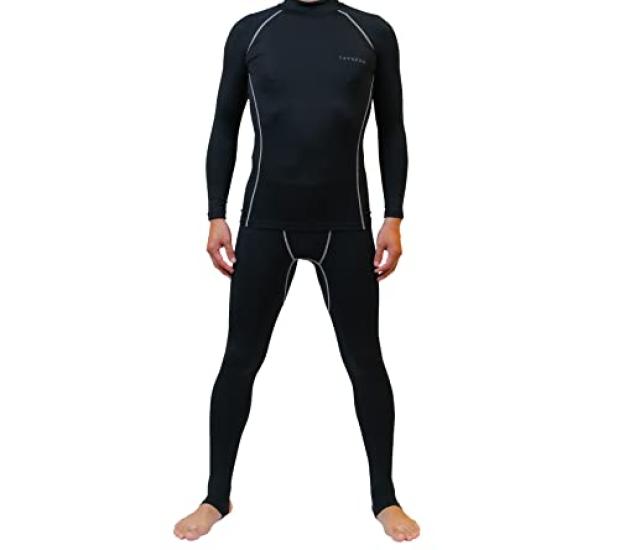 Tabarua Winter Long High Long Top and Bottom Innerwear, Sleeve, Neck, Tights, Set, F20X1/F20X2 (Size L)