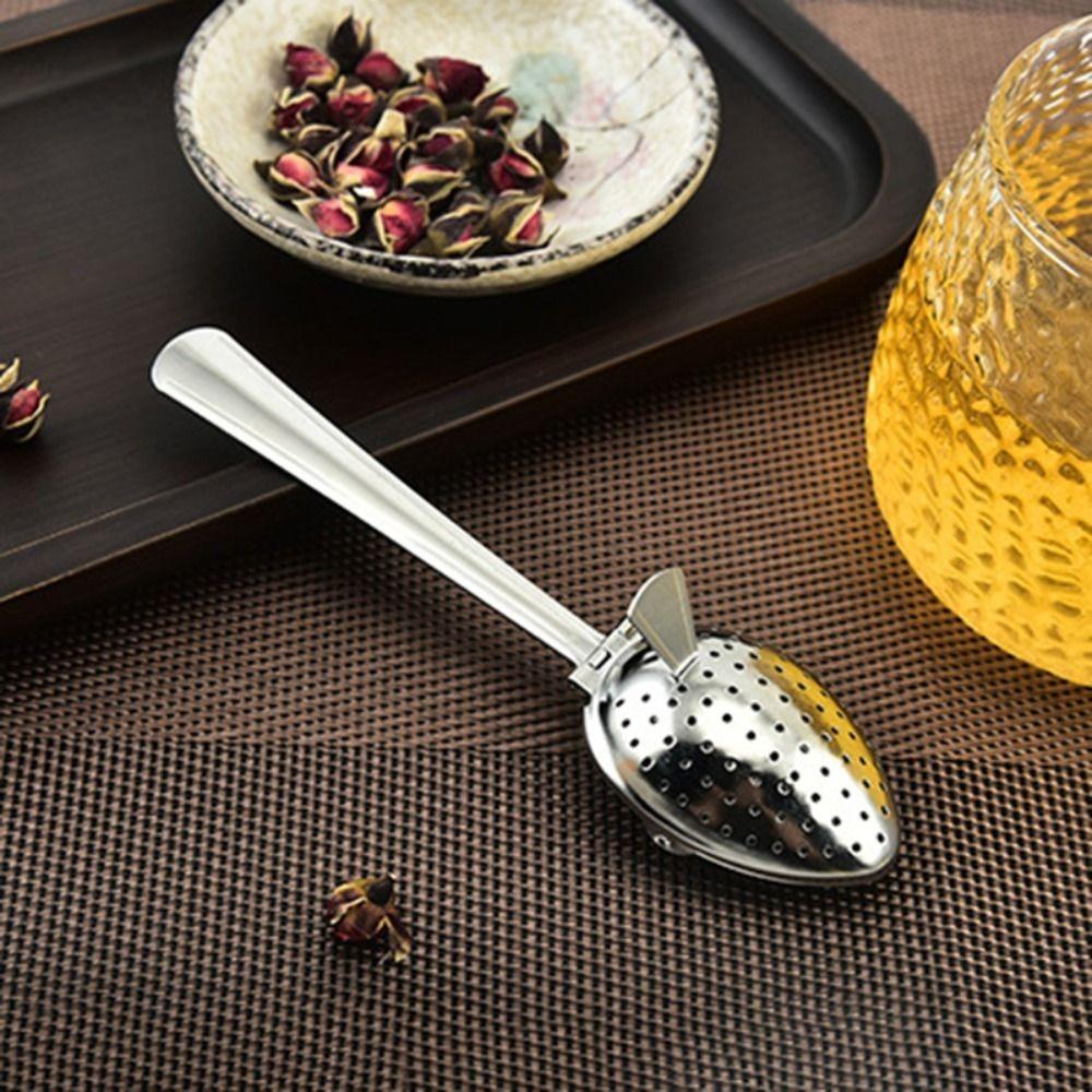 2 Piece Stainless Steel Tea Strainer Spoon Long Handle Tea Infuser Sieve Tea Filter Spoon Spices