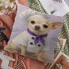 Cute Cartoon Chihuahua Dog Personalized Pillow Cover Kids Bedroom Wild Party Decor Pillowcase Kid Birthday Shower Gift