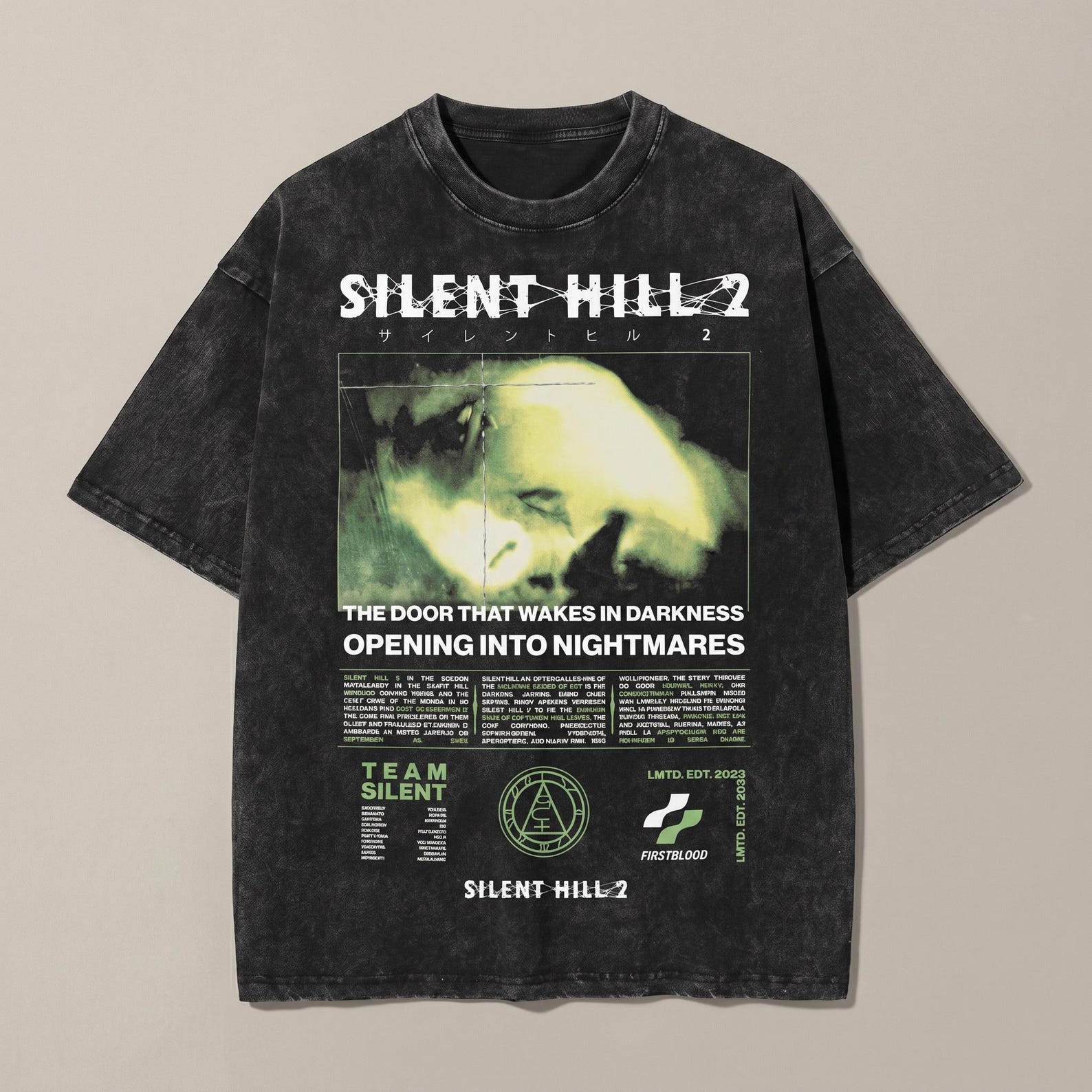 Silent Hill 2 T-Shirt | Silent Hill 2 Vintage Graphic Shirt | Survival Horror Gamer Tee | Acid Wash Streetwear Unisex T-Shirt | Retro Gift S