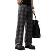 High-end British Retro Gradual Change Plaid Straight Casual Pants Men's Summer Thin Loose Drape Wide-leg Trousers