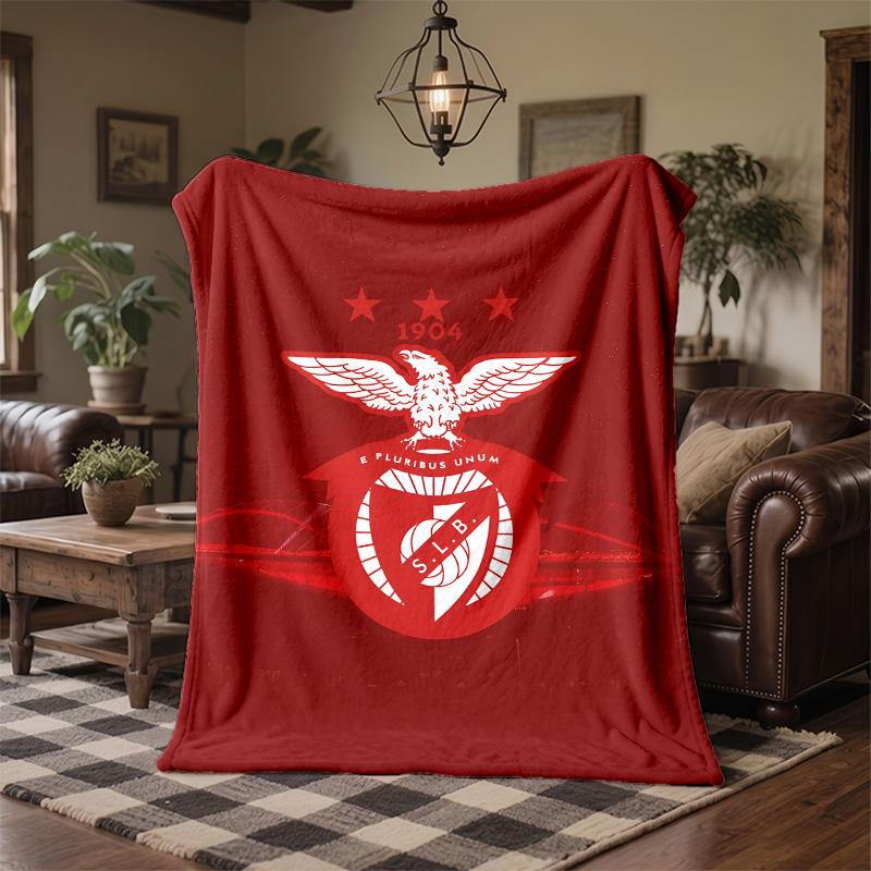 Benfica Print Flannel Blanket Soft Warm Sofa Bed Throw Blanket For Home Office Bedroom