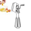 Manual Mixer Whisk Egg Beater Stainless Steel Manual Hand Mixer Self-Turning Cream Utensils Kitchen Mixer Egg Tools