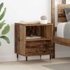 Nightstand with Drawers Rustic Wood Look 40 X 35 X 50 Cm Engineered Wood